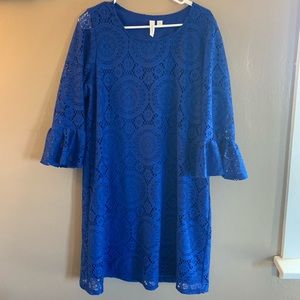 Tacera Lace Dress - Women’s XL - blue